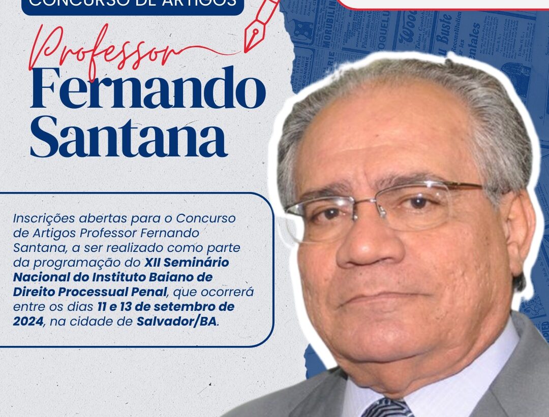 Publicado o edital do Concurso de Artigos – Professor Fernando Santana