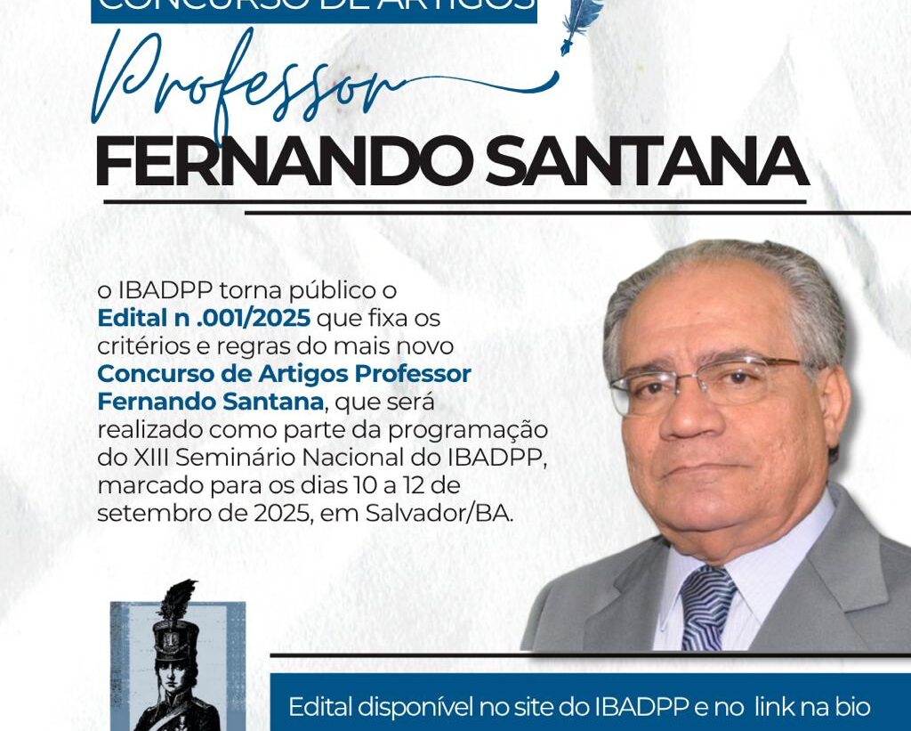 Inscrições abertas para o concurso de artigos Professor Fernando Santana