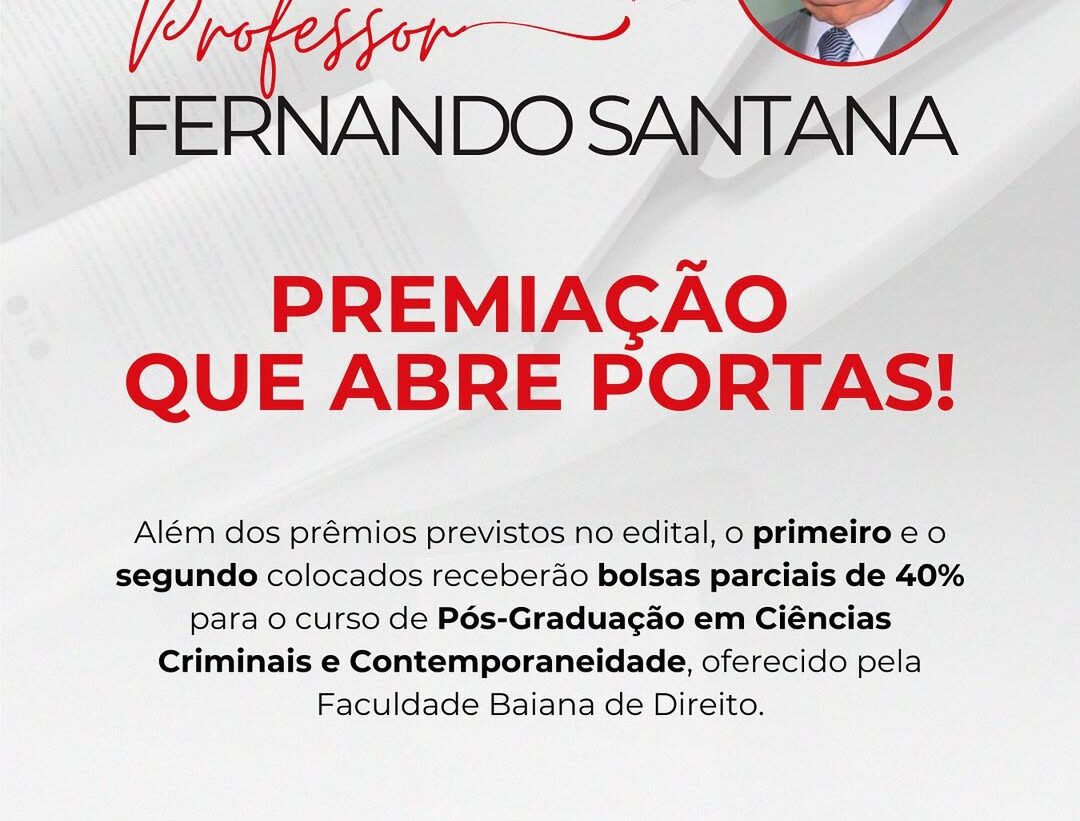 IBADPP publica aditivo ao Concurso de Artigos Professor Fernando Santana